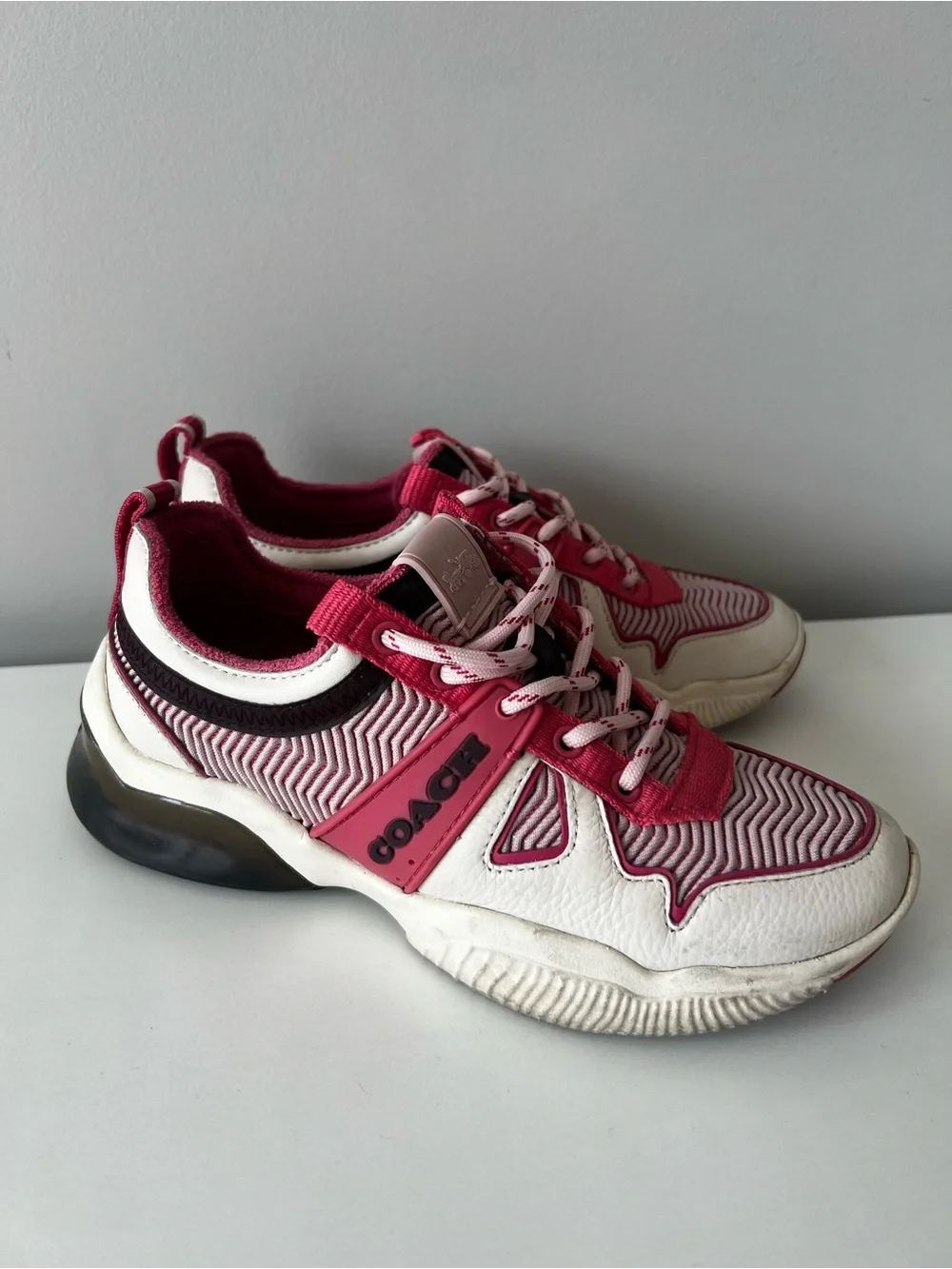 Coach Women's Pink & Cream Athletic Sneakers